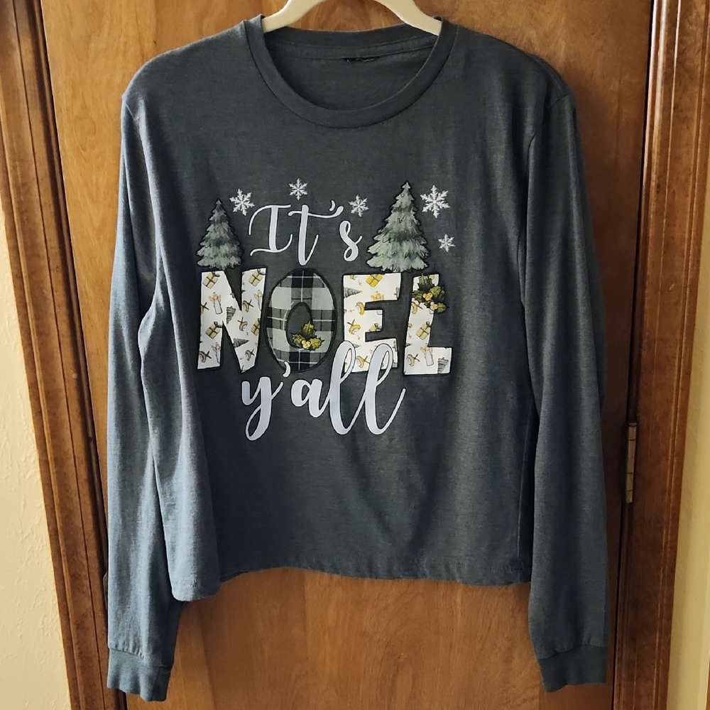 Gray 'It's Noel Y'all' Long Sleeve Shirt